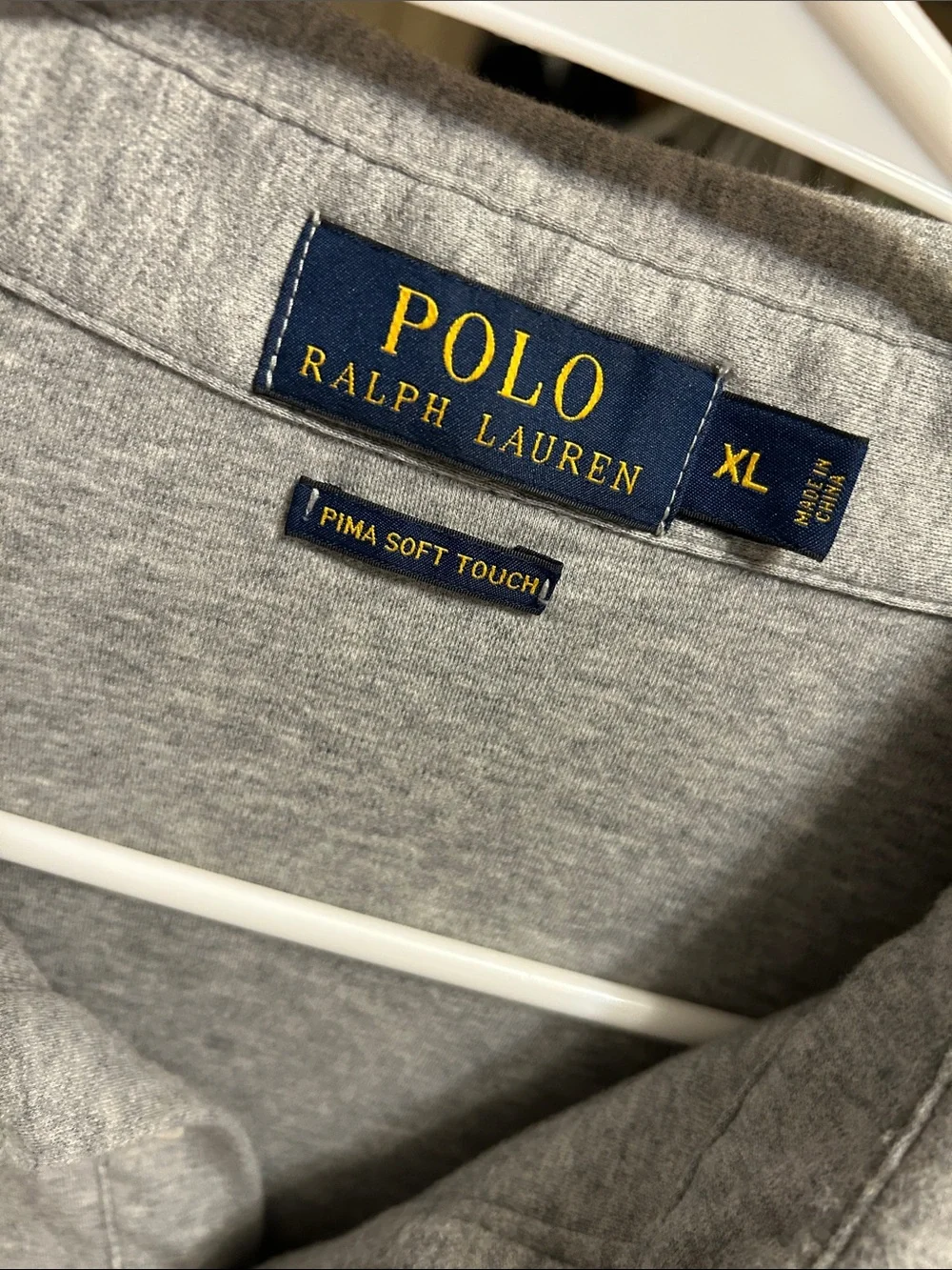 Polo by Ralph Lauren Men’s Long Sleeve Heather Gray Polo Shirt